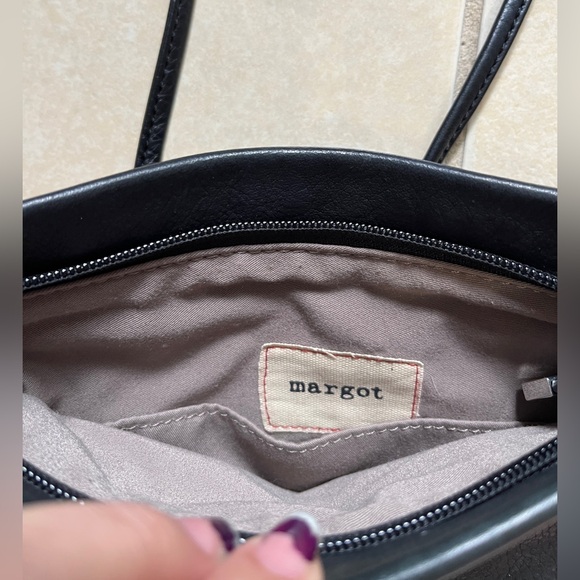 Margot Women’s Genuine Leather Small Crossbody Bag Black EUC - Picture 9 of 13